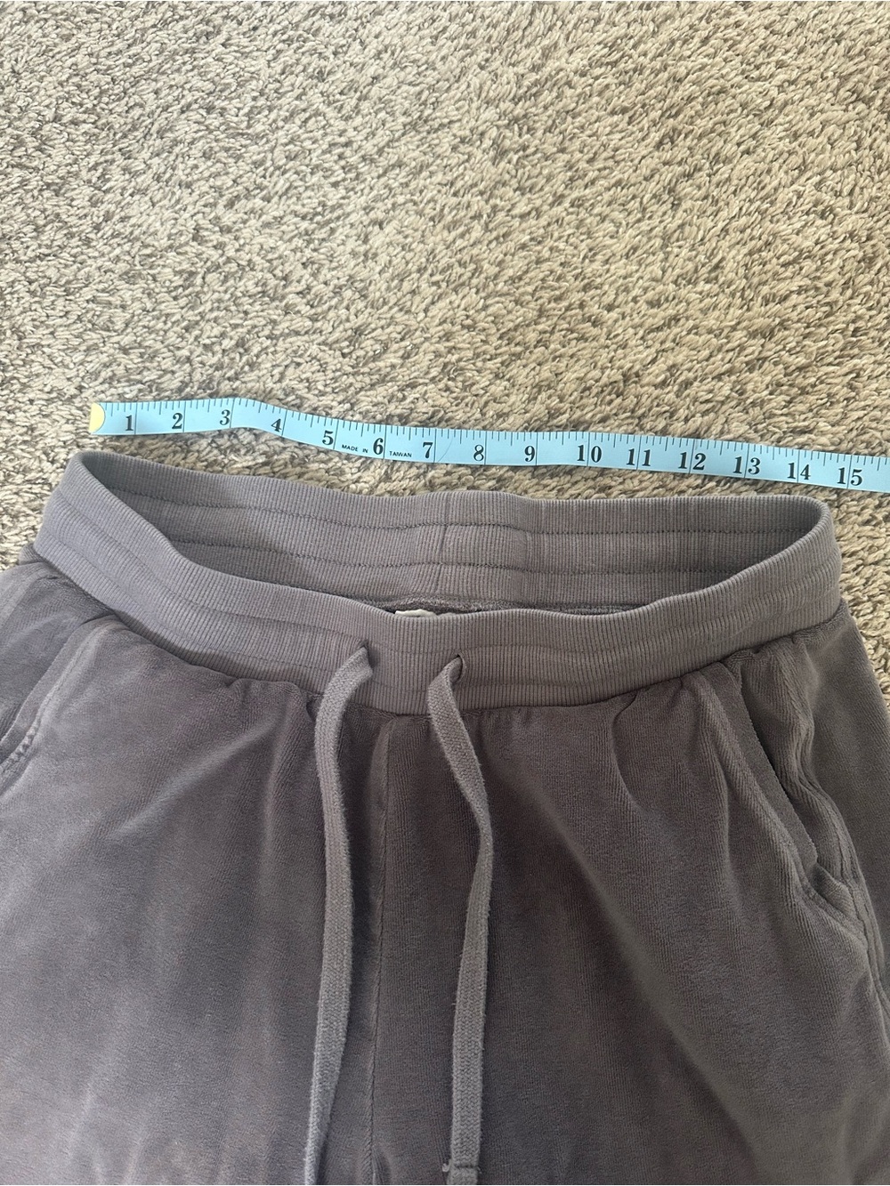 Pact 100% Organic Cotton Velour Brown Gray Lounge Pants Large - Picture 4 of 6